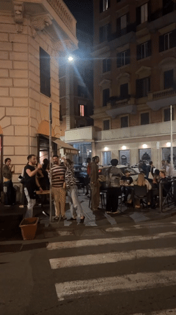 Nighttime Rome documented across streets and metro stations
