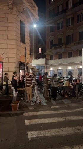 Nighttime Rome documented across streets and metro stations