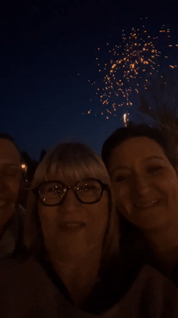 Evening visitors enjoy spring day at French castle park