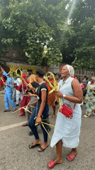 Palm Sunday procession with cross-shaped fronds held in Lagos