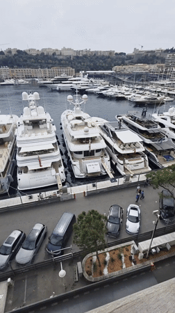 Street activity and traffic captured across Monaco city center