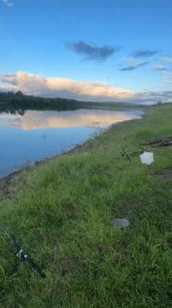 Tranquil morning lakeside scene documented in Lovets, Bulgaria