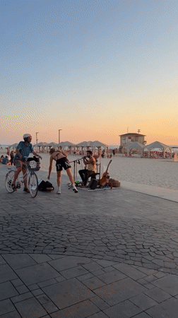 Live music and beachside vibes at Tel Aviv sunset