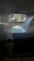 Concert with globe stage performed in Inglewood early morning