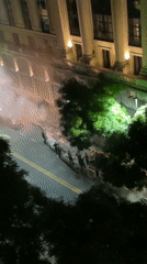 Buenos Aires witnesses nighttime banner protest and indoor basketball