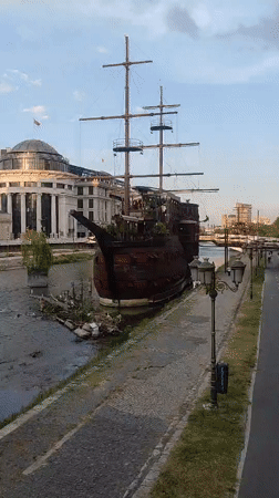 Skopje's Macedonia Square and its iconic warrior monument