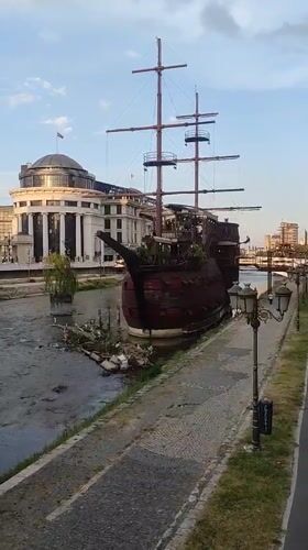 Skopje's Macedonia Square and its iconic warrior monument