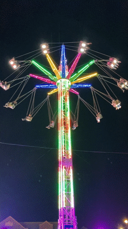 Great Yarmouth fairground captures carnival rides, games in operation