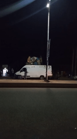 Evening street vendors operate in Bukuru Nigeria