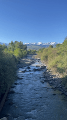River scene documented near Karakol City, Kyrgyzstan