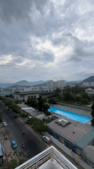 Morning cityscape observed from balcony in Nha Trang, Vietnam