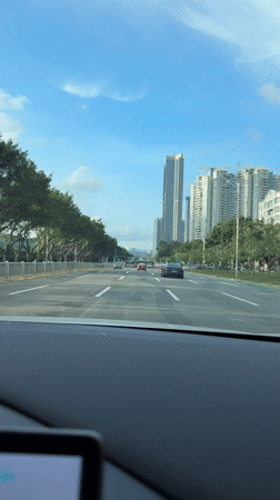 Vehicle travels through Nanshan District construction zone