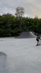 Young riders practice BMX, scooter tricks at Saint Petersburg skate park