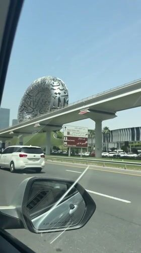 Motorist films Museum of the Future from Dubai highway