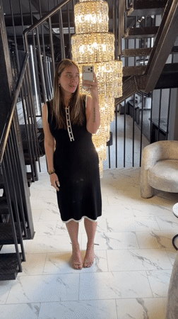 Woman takes selfies in upscale Shcherbinka interior