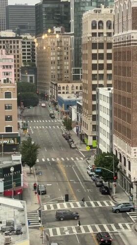 Downtown LA streets and a studio shoot, same afternoon