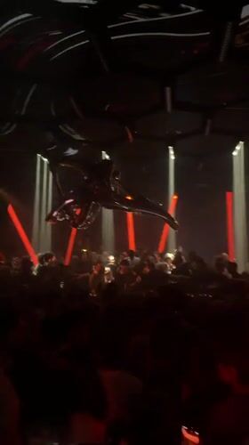 Crowded nightclub or concert venue captured in Eivissa