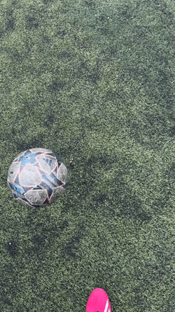 Soccer practice captured on artificial grass in Bulgaria