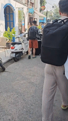 Morning street activity captured in Ko Tao, Thailand