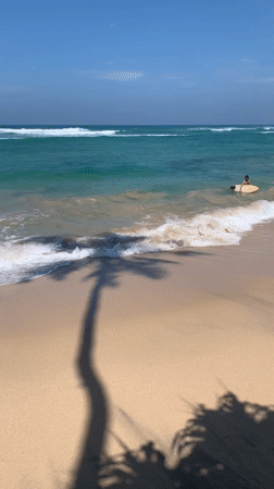 Early morning surfing activity captured at Ahangama Beach, Sri Lanka