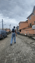 Rollerblading through palm-lined Lekki streets on a August morning