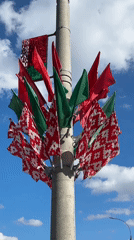Morning stops at Brest landmarks: flags, bridge, railway museum