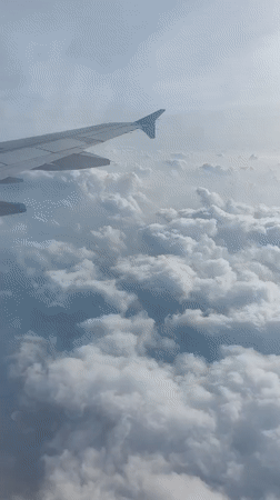 Passenger uses phone on flight 6742 over Pudong