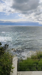 Ocean waves filmed from coastal vantage point in Bulgaria