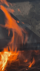 Small fire burns in metal furnace in Yerevan