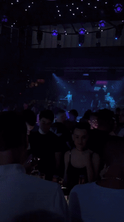Nightclub scene captured in Varna with dancing crowd