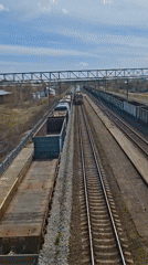 Morning train activity observed at Амзя railway station