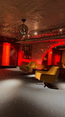 Patron spends evening at retro Yerevan lounge with disco ball