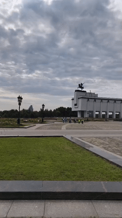 Walking through a city mix of monuments, minarets, and parks