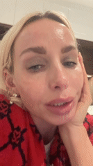 Woman records jet lag video at Dubai workspace