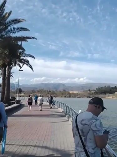 Afternoon beach scenes documented in Maspalomas, Gran Canaria