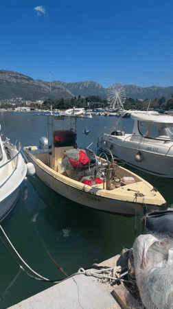 Bar Marina on a sunny summer morning in Montenegro