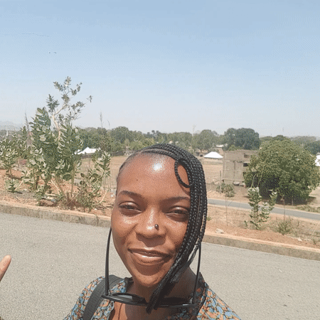 Woman documents street scenes and selfies in Bauchi, Nigeria