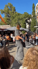 Medieval festival draws crowds in Burjassot, Spain