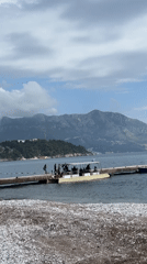 Casual waterfront gathering observed in Budva, Montenegro