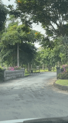 Car drives into park area in Kuta Selatan