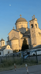 Orthodox church documented in Podgorica under clear skies