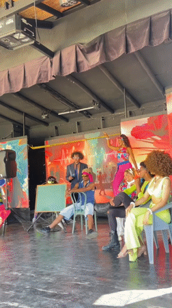 Colorful outdoor stage performance lights up Porlamar, Venezuela
