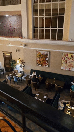Evening documentation of restaurant and riverfront scenes in Kaliningrad