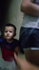 Indoor video captures boy and adult at Juan Griego residence