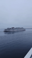 River cruise ship spotted traveling across water