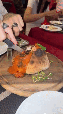 Tattooed man dines at multiple Pattaya restaurants during lunch