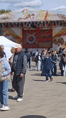 Victory Day celebration held in Russian public square