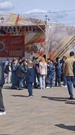 Victory Day celebration held in Russian public square