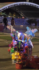 Evening street life captured across Da Lat's plazas