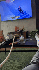 Person enjoys hookah session at home in Huixquilucan